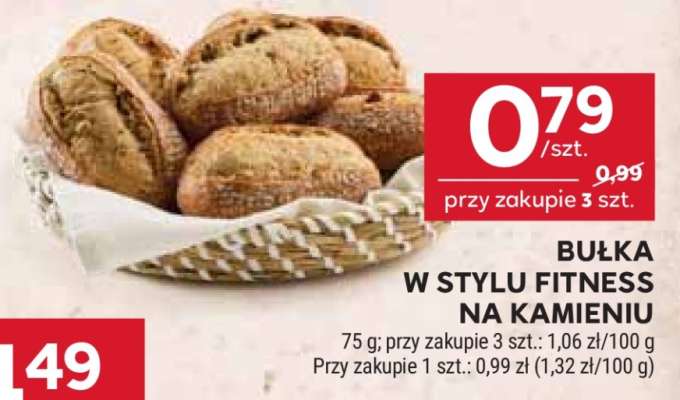 Bułka w stylu fitness na kamieniu