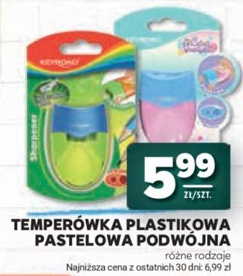 Temperówka plastikowa pastelowa podwójna