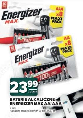 Baterie alkaliczne Energizer Max AA, AAA