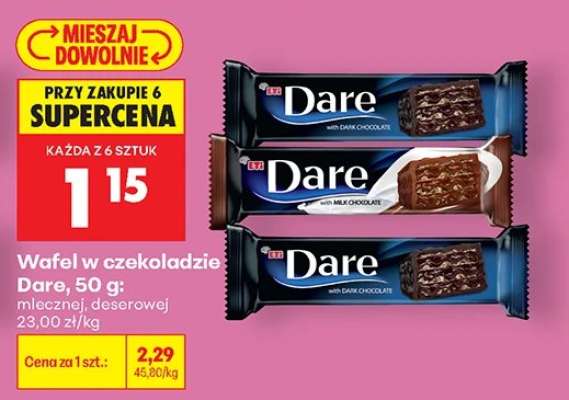Wafel w czekoladzie Dare , 50 g