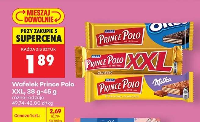 Wafelek Prince Polo XXL, 38 g-45 g