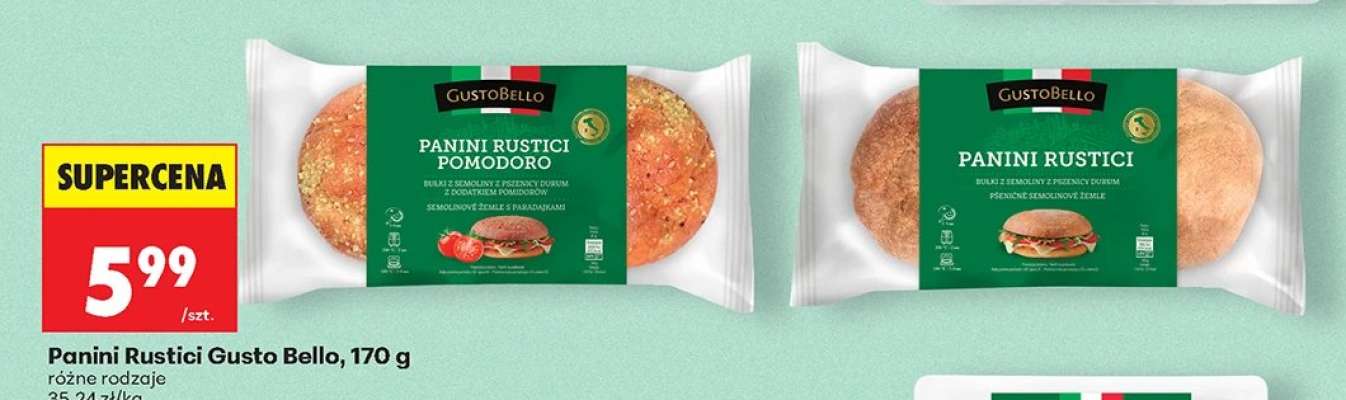 Panini Rustici Gusto Bello, 170 g