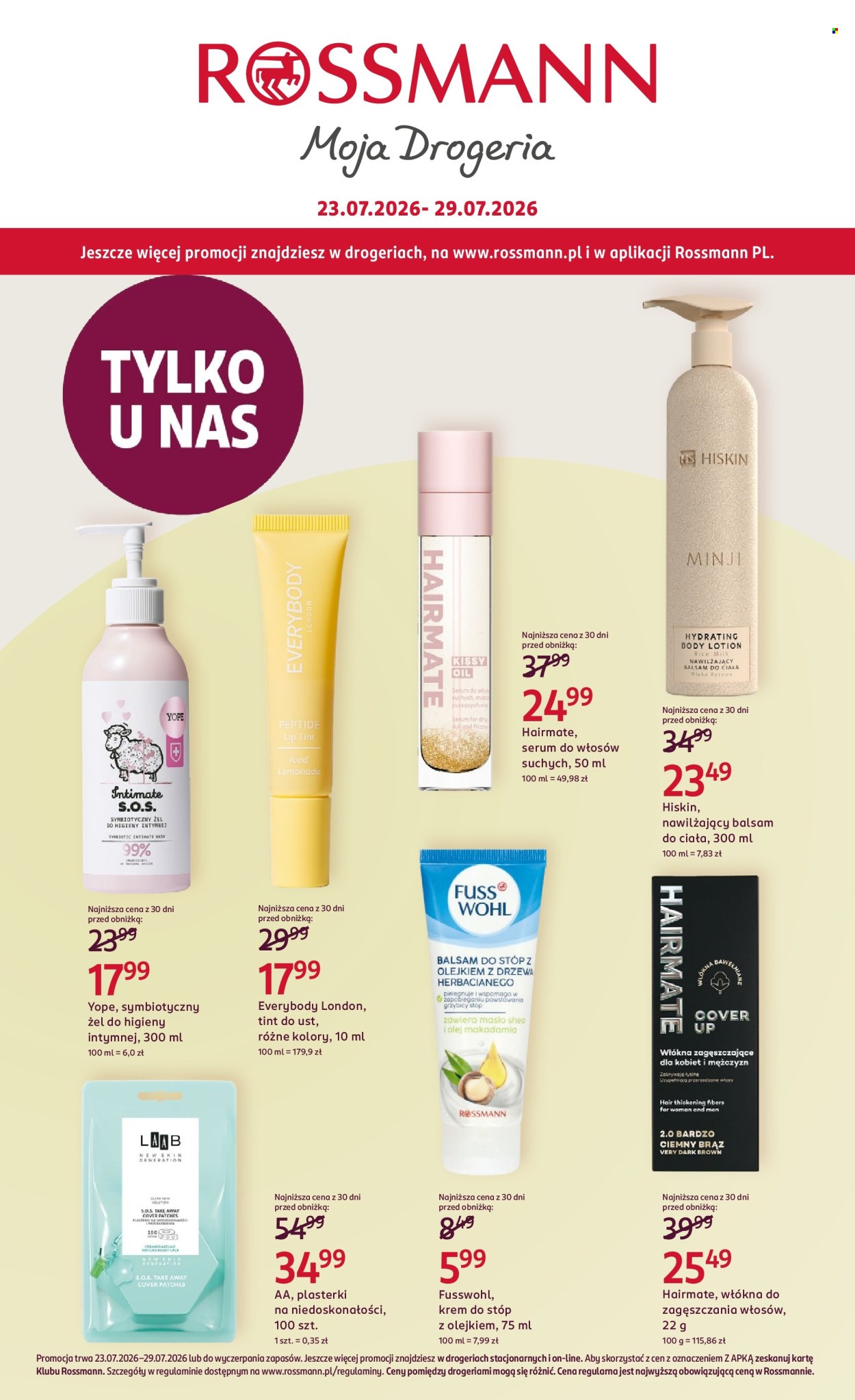 Leták Rossmann - 23.7.2026 - 29.7.2026. Strana 1