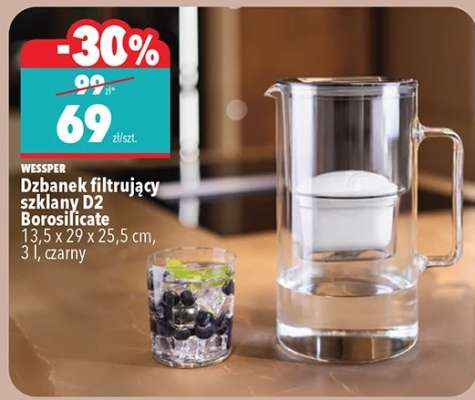 Dzbanek filtrujący szklany D2 Borosilicate