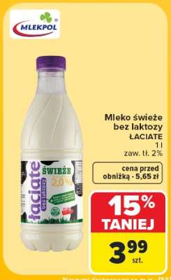 Mleko świeże bez laktozy ŁACIATE