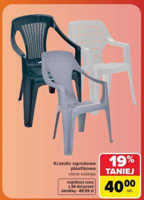 Krzesło ogrodowe plastikowe