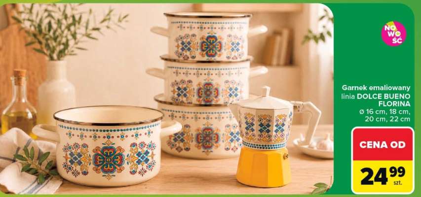Garnek emaliowany linia DOLCE BUENO FLORINA