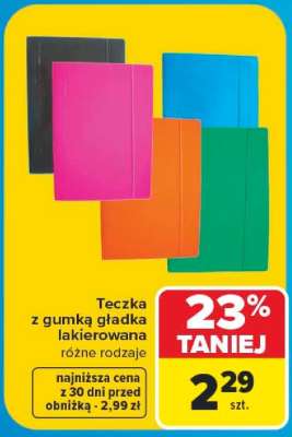 Teczka z gumką gładka lakierowana