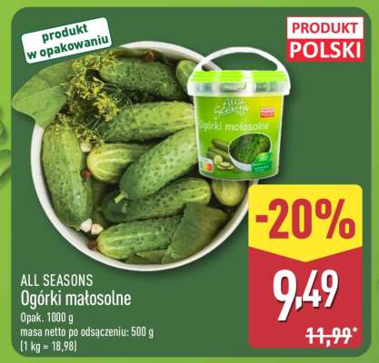 ALL SEASONS Ogórki małosolne