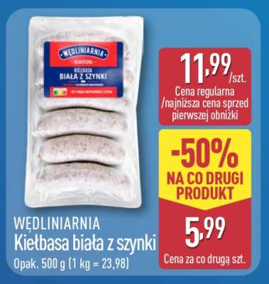 WĘDLINIARNIA Kiełbasa biała z szynki
