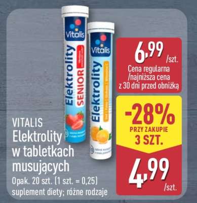 VITALIS Elektrolity w tabletkach musujących