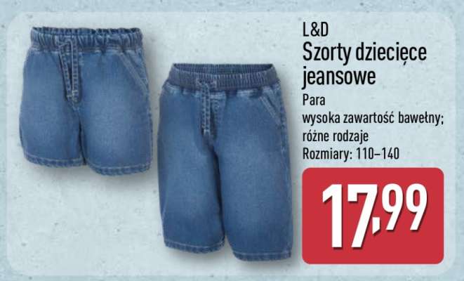 L&D Szorty dziecięce jeansowe