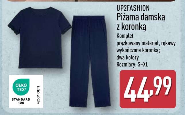 UP2FASHION Piżama damska z koronką