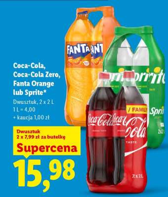 Coca-Cola, Coca-Cola Zero, Fanta Orange lub Sprite