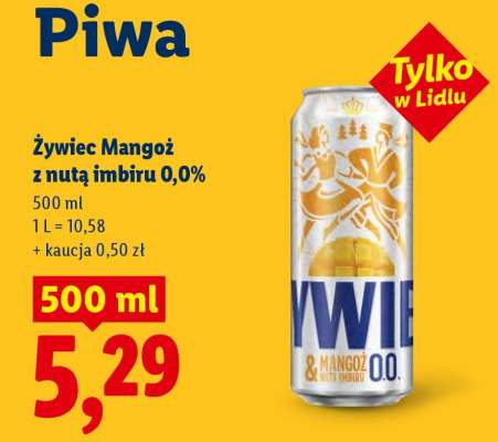 Żywiec Mangoż z nutą imbiru 0,0%