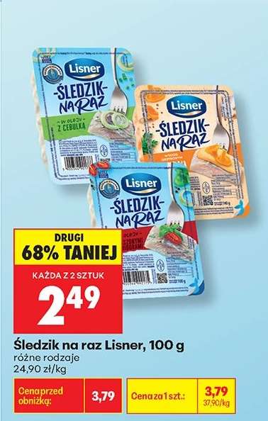 Śledzik na raz Lisner, 100 g