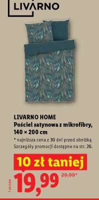 LIVARNO HOME Pościel satynowa z mikrofibry, 140 × 200 cm