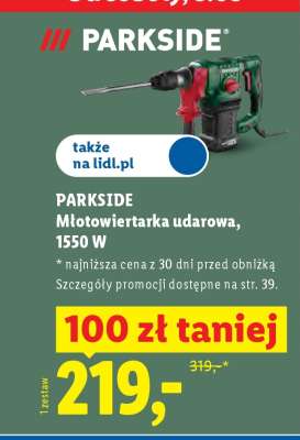 PARKSIDE Młotowiertarka udarowa, 1550 W