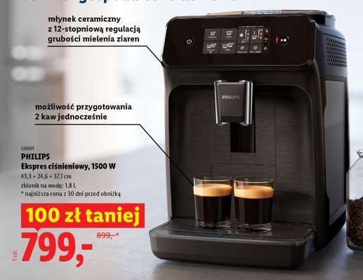 PHILIPS Ekspres ciśnieniowy, 1500 W