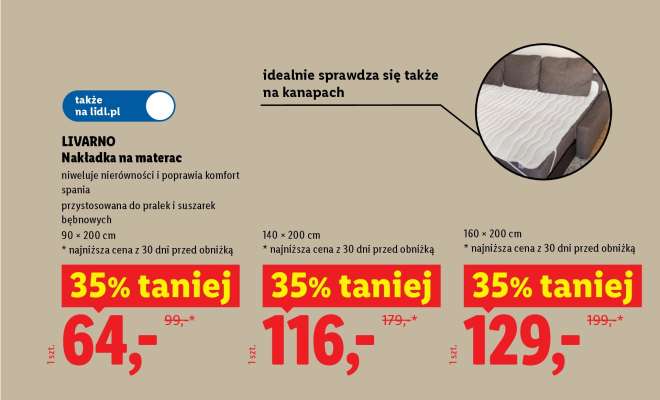 LIVARNO Nakładka na materac 90 x 200 cm