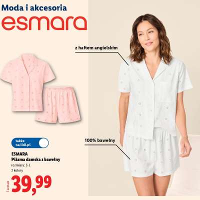 Esmara Piżama damska z bawełny