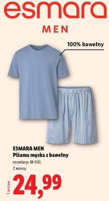 ESMARA MEN Piżama męska z bawełny