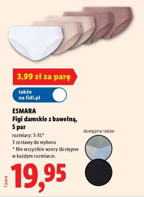 ESMARA Figi damskie z bawełną, 5 par