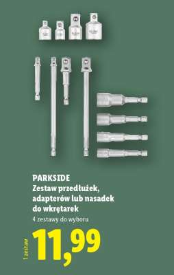 PARKSIDE Zestaw przedłużek, adapterów lub nasadek do wkrętarek