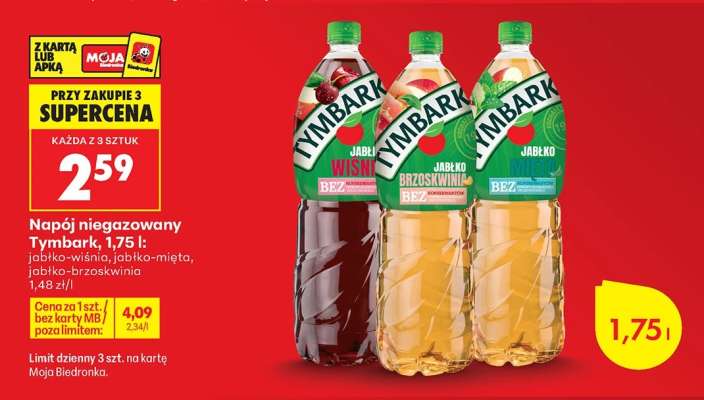 Napój niegazowany Tymbark 1,75 l