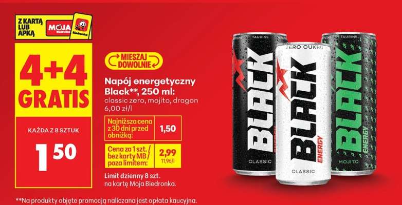 Napój energetyczny Black, 250 ml