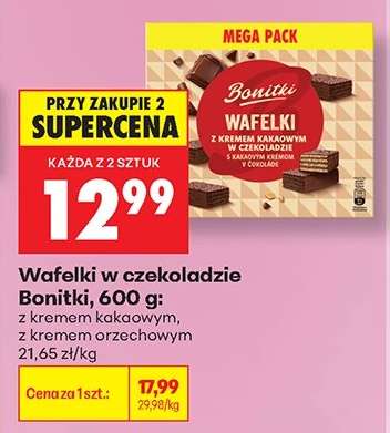 Wafelki w czekoladzie Bonitki, 600 g