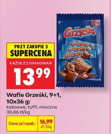 Wafle Grześki 9+1, 10x36 g