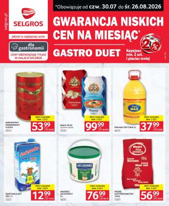 Gazetka Selgros - 30.07.2026 - 26.08.2026.