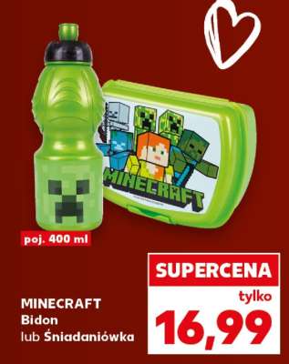 MINECRAFT Bidon lub Śniadaniówka