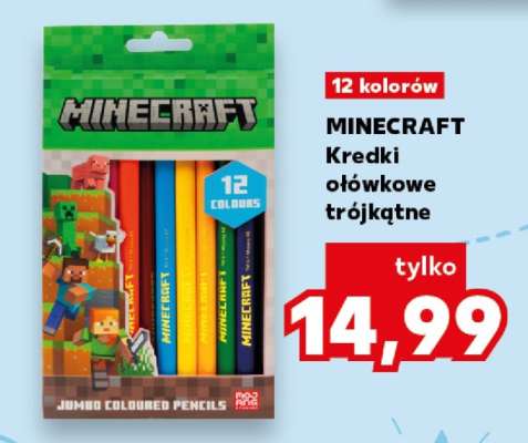 MINECRAFT Kredki ołówkowe trójkątne