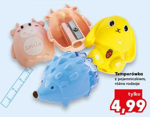 Temperówka z pojemniczkiem, różne rodzaje