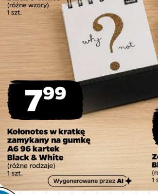 Kołonotes w kratkę zamykany na gumkę