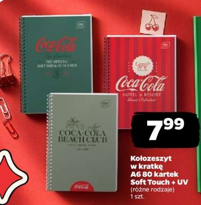 Kołozeszyt w kratkę A6 80 kartek Soft Touch + UV