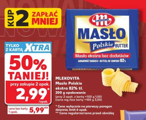 MLEKOVITA Masło Polskie ekstra 82% tł.