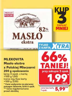 MLEKOVITA Masło ekstra z Polskiej Mleczarni