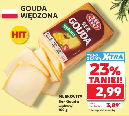 MLEKOVITA Ser Gouda wędzony 100 g
