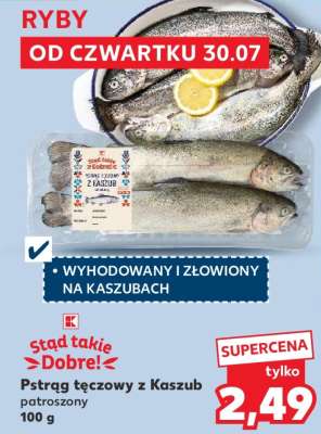 Pstrąg tęczowy z Kaszub patroszony