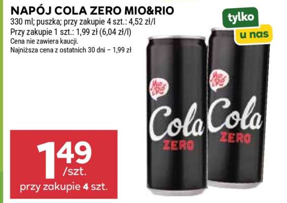 Napój Cola Zero Mio&Rio