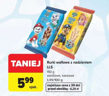 Rurki waflowe z nadzieniem LLS