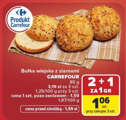 Bułka wiejska z ziarnami