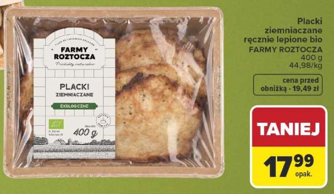 Placki ziemniaczane ręcznie lepione bio