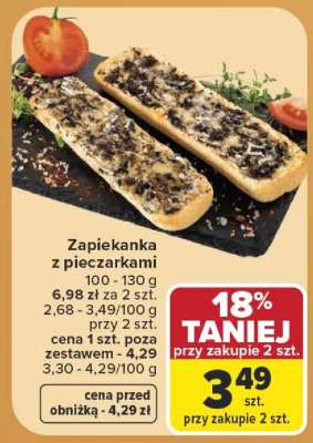 Zapiekanka z pieczarkami