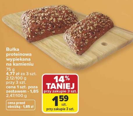 Bułka proteinowa wypiekana na kamieniu