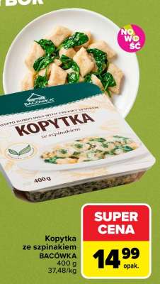 Kopytka ze szpinakiem