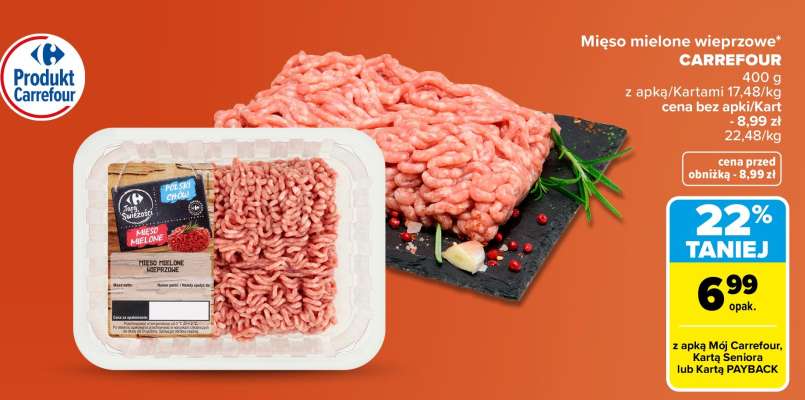 Mięso mielone wieprzowe Carrefour